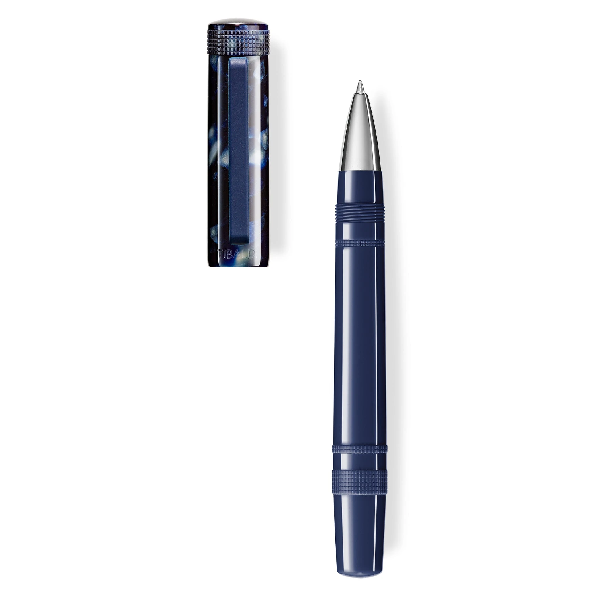Tibaldi Perfecta Denim Rollerball Pen, Stonewash Blue 3 Tibaldi Perfecta Denim Rollerball Pen, Stonewash Blue