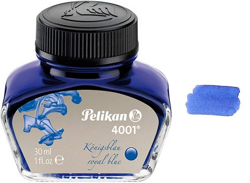 Pelikan 4001 Fountain Pen Ink Bottle, 30ml, Royal Blue 3 Pelikan 4001 Fountain Pen Ink Bottle, 30ml, Royal Blue