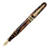 Stipula Etruria Tortoise Resin Fountain Pen, Gold Accents -Noodlers Store 11813 Tortoise