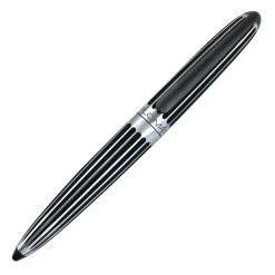 Diplomat Aero Black & Chrome Stripes Rollerball Pen