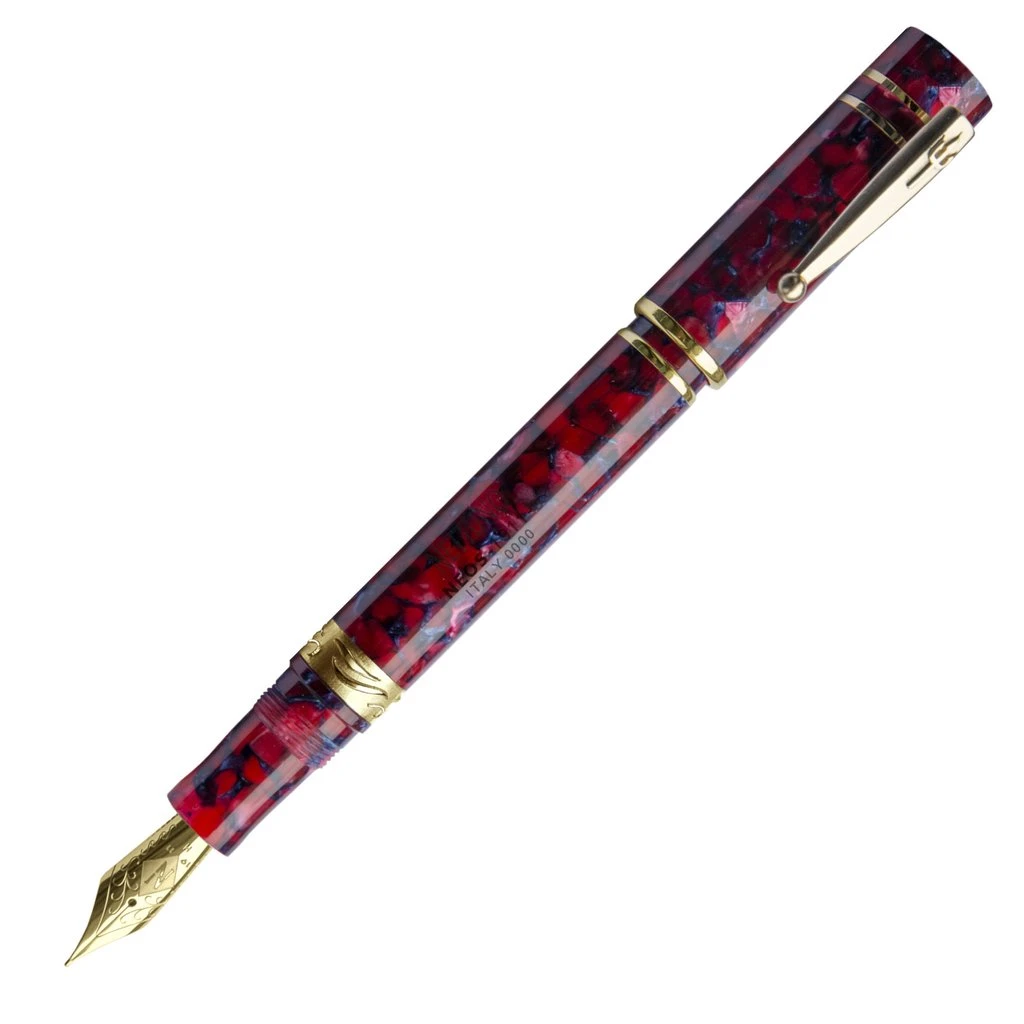 Nettuno 1911 Neos Prometeo Fountain Pen, Red & Blue, Gold Trim, Fine Nib 3 Nettuno 1911 Neos Prometeo Fountain Pen, Red & Blue, Gold Trim, Fine Nib