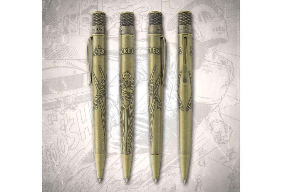 Retro 51 Okkto Rocketeer Tornado Rollerball Pen, Rocketeer Brass 6 Retro 51 Okkto Rocketeer Tornado Rollerball Pen, Rocketeer Brass - Image 4
