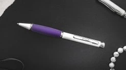 Pen Savings Executive Metal Ballpoint Pen, Pearl White & Purple -Noodlers Store 1purple