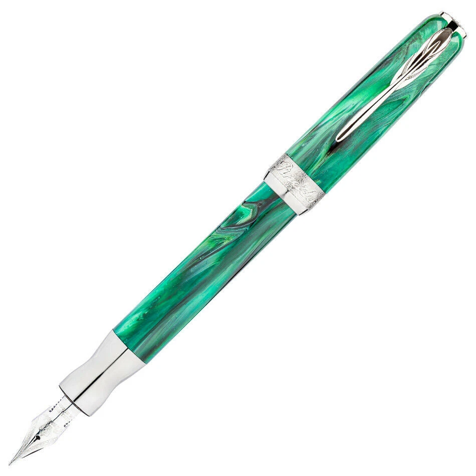 Pineider La Grande Bellezza Fountain Pen, Malachite Green, 14K Gold Nib, Medium 3 Pineider La Grande Bellezza Fountain Pen, Malachite Green, 14K Gold Nib, Medium