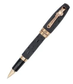 Montegrappa Fortuna Ruble Rollerball Pen, Black & Gold, Swarovski Crystals