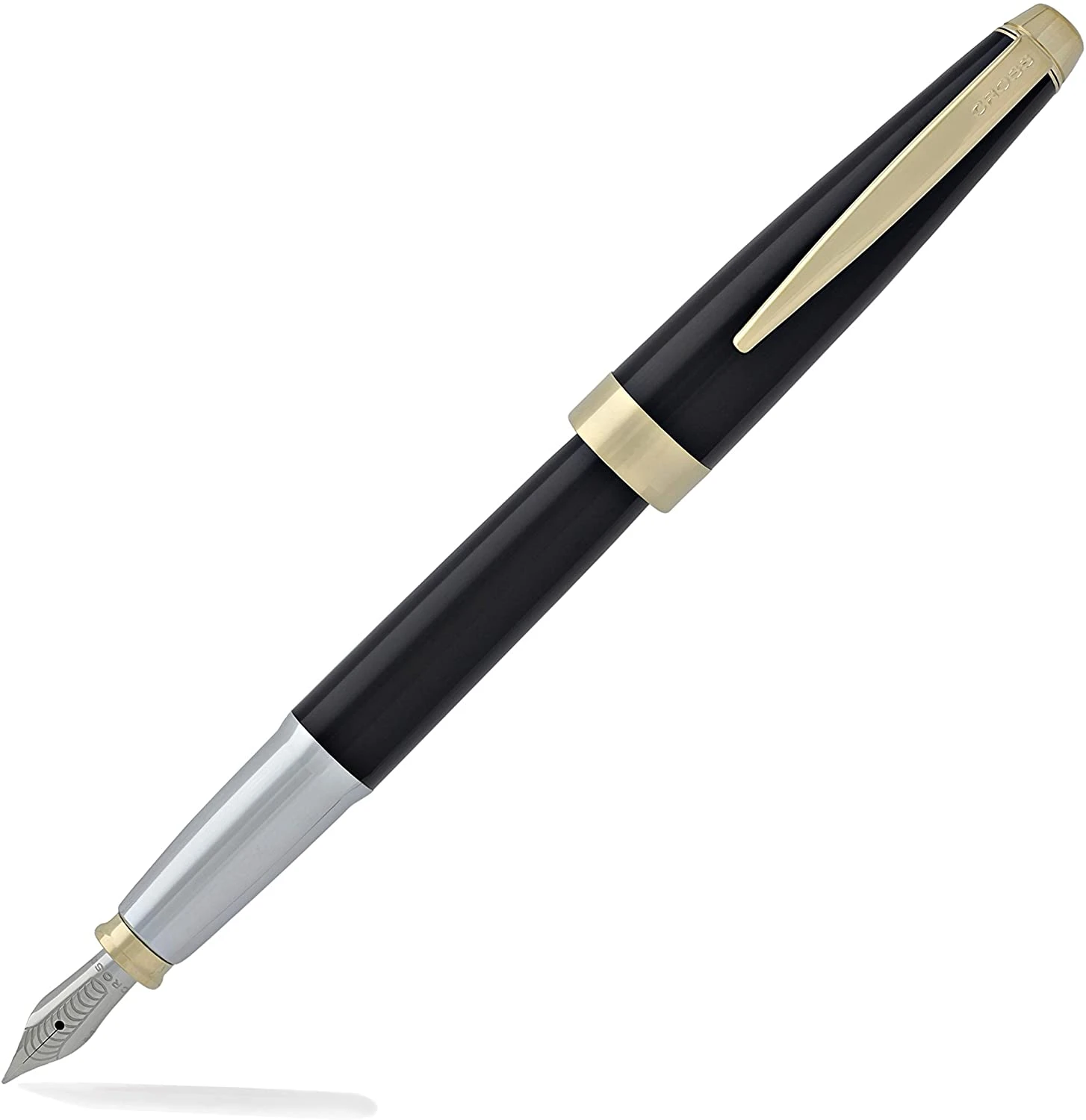 Cross® Cross Aventura Fountain Pen, Black Lacquer & Gold, Medium Nib 3 Cross® Cross Aventura Fountain Pen, Black Lacquer & Gold, Medium Nib