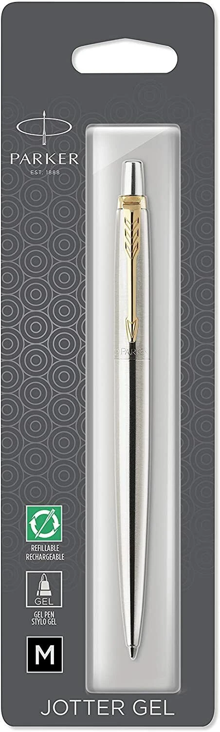 Parker® Parker Jotter Ballpoint Pen, Gel Ink, Stainless Steel & Gold 4 Parker® Parker Jotter Ballpoint Pen, Gel Ink, Stainless Steel & Gold - Image 2