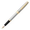 Sheaffer Sagaris Fountain Pen, Brushed Chrome & Gold, Medium Nib -Noodlers Store 51MuKTckEwL. SL1200