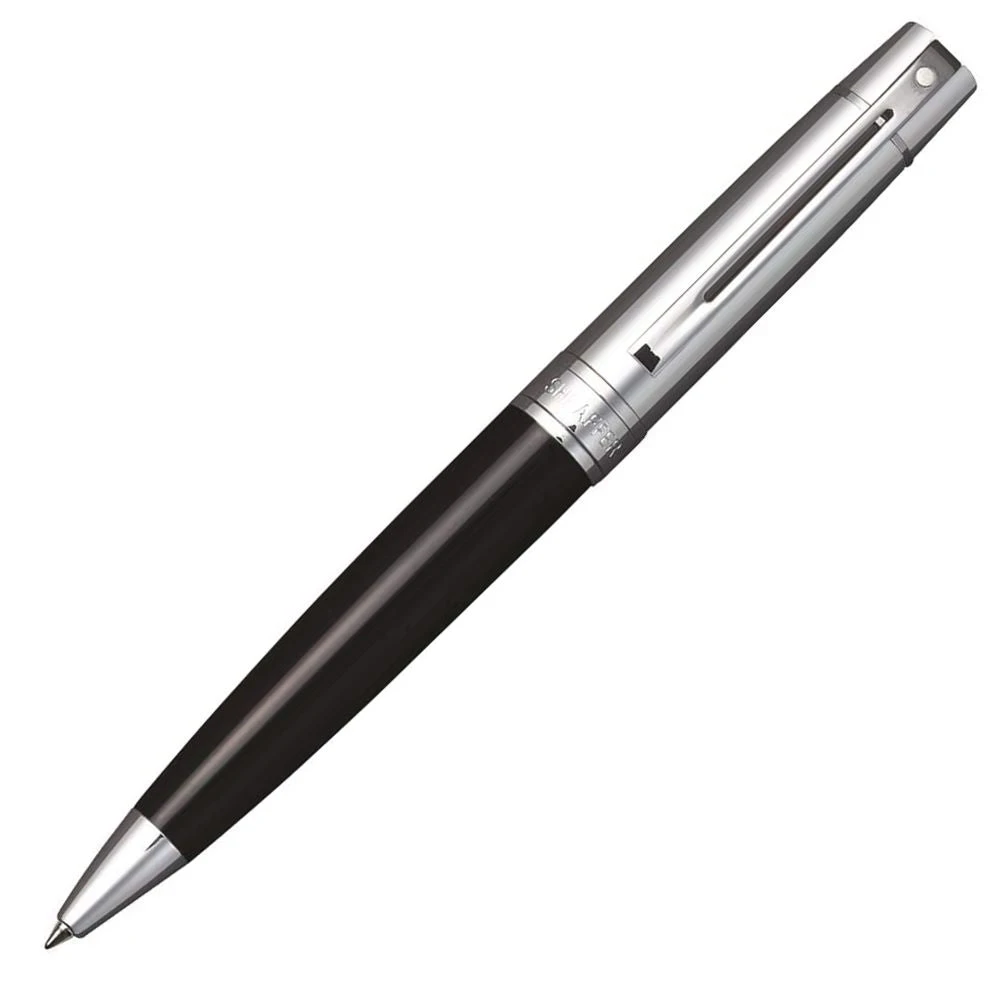 Sheaffer 300 Glossy Black With Chrome Trim Ballpoint Pen 3 Sheaffer 300 Glossy Black With Chrome Trim Ballpoint Pen