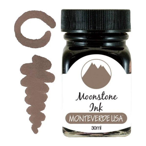 Monteverde 30ml Fountain Pen Ink Bottle, Gemstone, Moonstone 3 Monteverde 30ml Fountain Pen Ink Bottle, Gemstone, Moonstone
