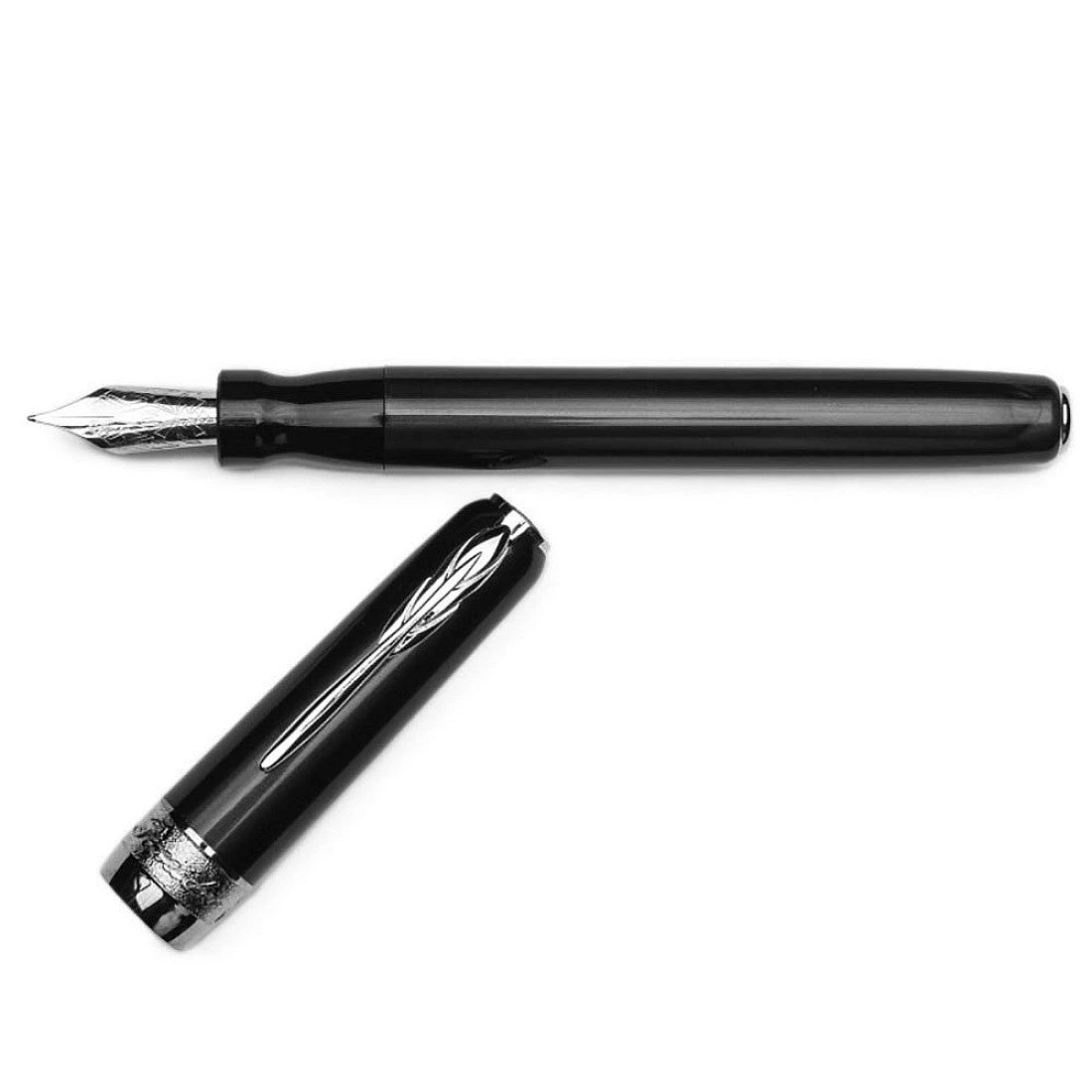 Pineider Full Metal Jacket Fountain Pen, Midnight Black 3 Pineider Full Metal Jacket Fountain Pen, Midnight Black