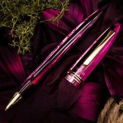 Tibaldi Bonania Zany Brown & Pink Rollerball Pen