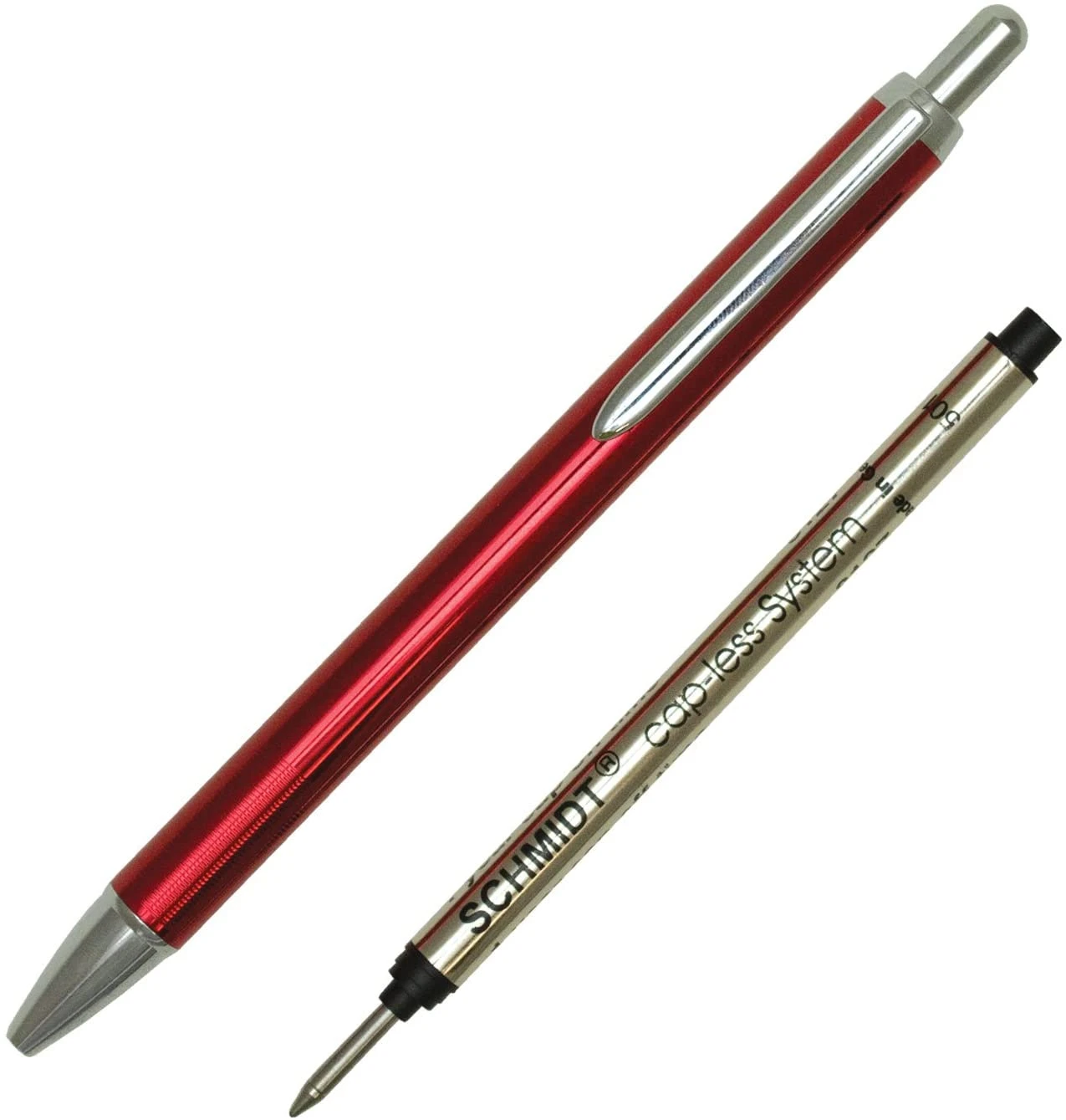 Schmidt Capless Rollerball Pen, Anodized Red 3 Schmidt Capless Rollerball Pen, Anodized Red