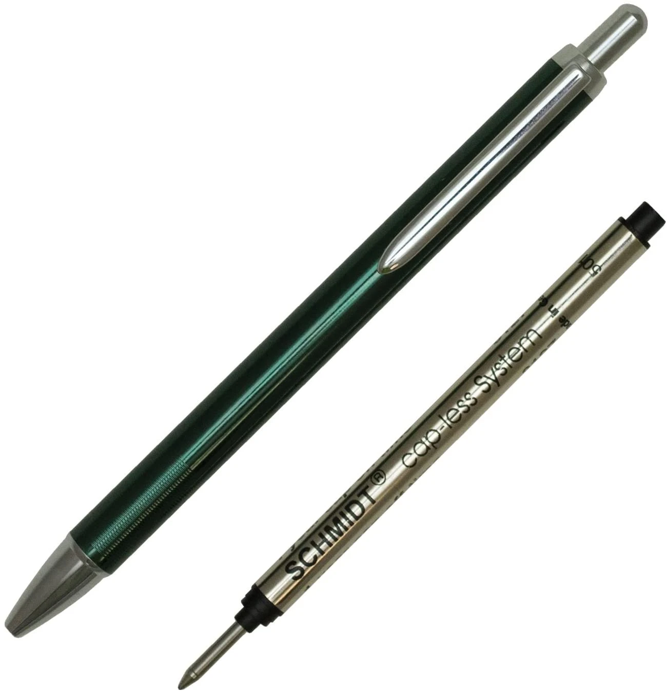 Schmidt Capless Rollerball Pen, Anodized Green 3 Schmidt Capless Rollerball Pen, Anodized Green