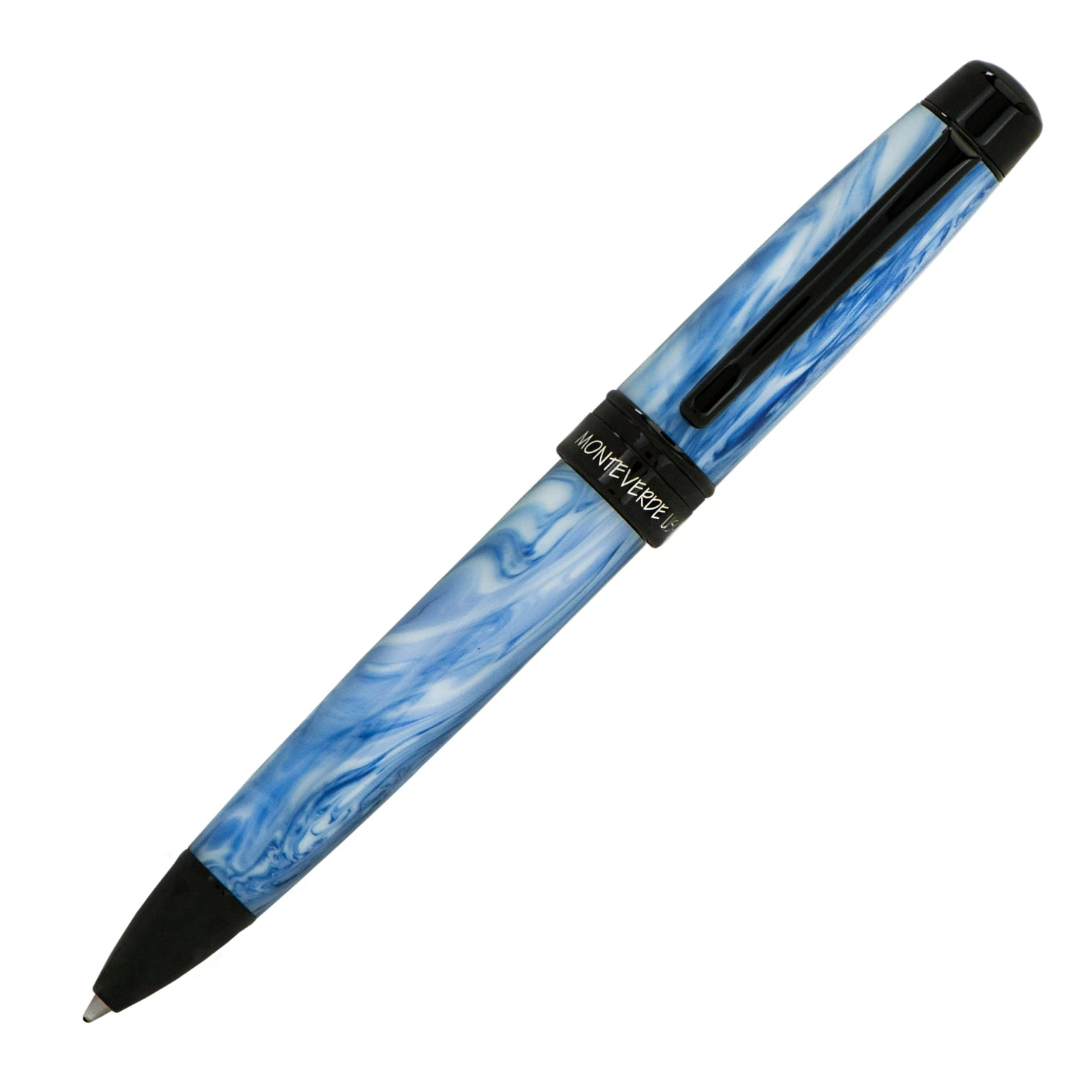 Monteverde Prima Ballpoint Pen, Blue Swirl 3 Monteverde Prima Ballpoint Pen, Blue Swirl