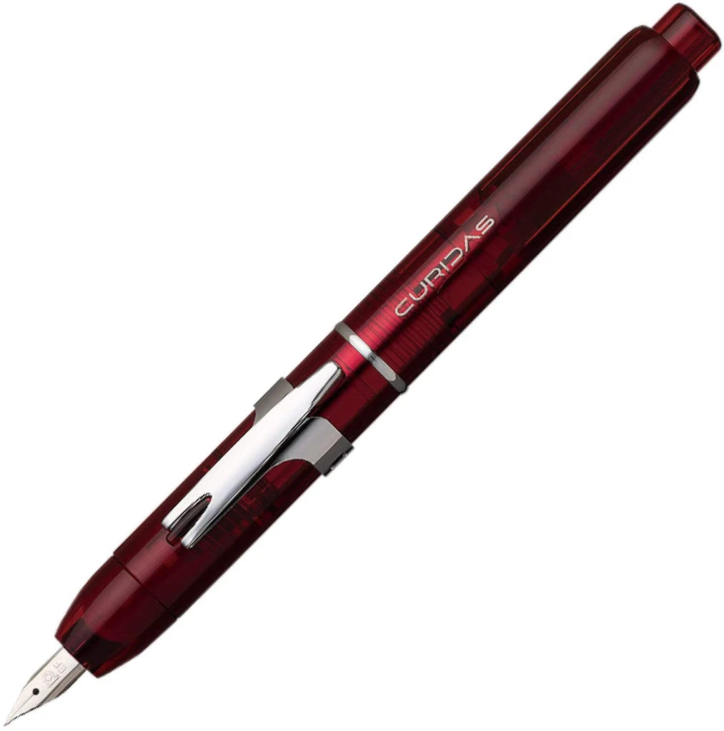 Platinum Curidas Retractable Fountain Pen, Red 3 Platinum Curidas Retractable Fountain Pen, Red