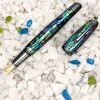 Monteverde Limited Edition Super Mega Abalone Fountain Pen, Gunmetal Trim, Solid 14k Gold Flex Nib -Noodlers Store 805294bc 4682 577d 8d36 b45e0c600202