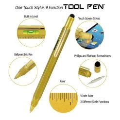 Monteverde 9 In 1 One Touch Tool Ballpoint Pen & Stylus, Solid Brass -Noodlers Store 811xNPpM gL. SL1500 adf41635 6b2b 4fe3 9cc4 37232ac389db