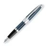 Cross® Cross Apogee Fountain Pen, Frosty Steel, New, Solid 18K Gold Medium Nib