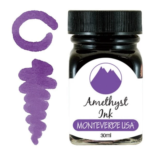 Monteverde 30ml Fountain Pen Ink Bottle, Gemstone, Amethyst 3 Monteverde 30ml Fountain Pen Ink Bottle, Gemstone, Amethyst