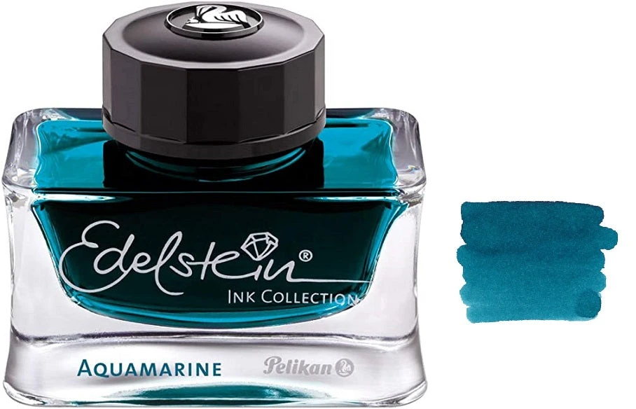 Pelikan Edelstein Fountain Pen Ink Bottle, 50ml, Aquamarine 3 Pelikan Edelstein Fountain Pen Ink Bottle, 50ml, Aquamarine