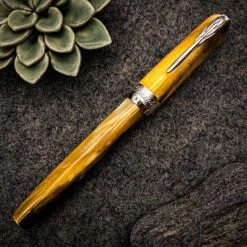 Pineider La Grande Bellezza Gemstone Rollerball Pen, Tigers Yellow -Noodlers Store APC 1326