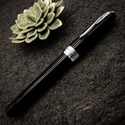 Pineider La Grande Bellezza Gemstone Rollerball Pen, Stone Black 6 Pineider La Grande Bellezza Gemstone Rollerball Pen, Stone Black -Noodlers Store APC 1331