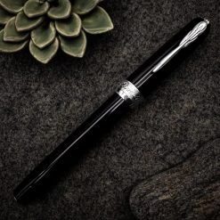 Pineider La Grande Bellezza Gemstone Rollerball Pen, Stone Black 7 Pineider La Grande Bellezza Gemstone Rollerball Pen, Stone Black -Noodlers Store APC 1332