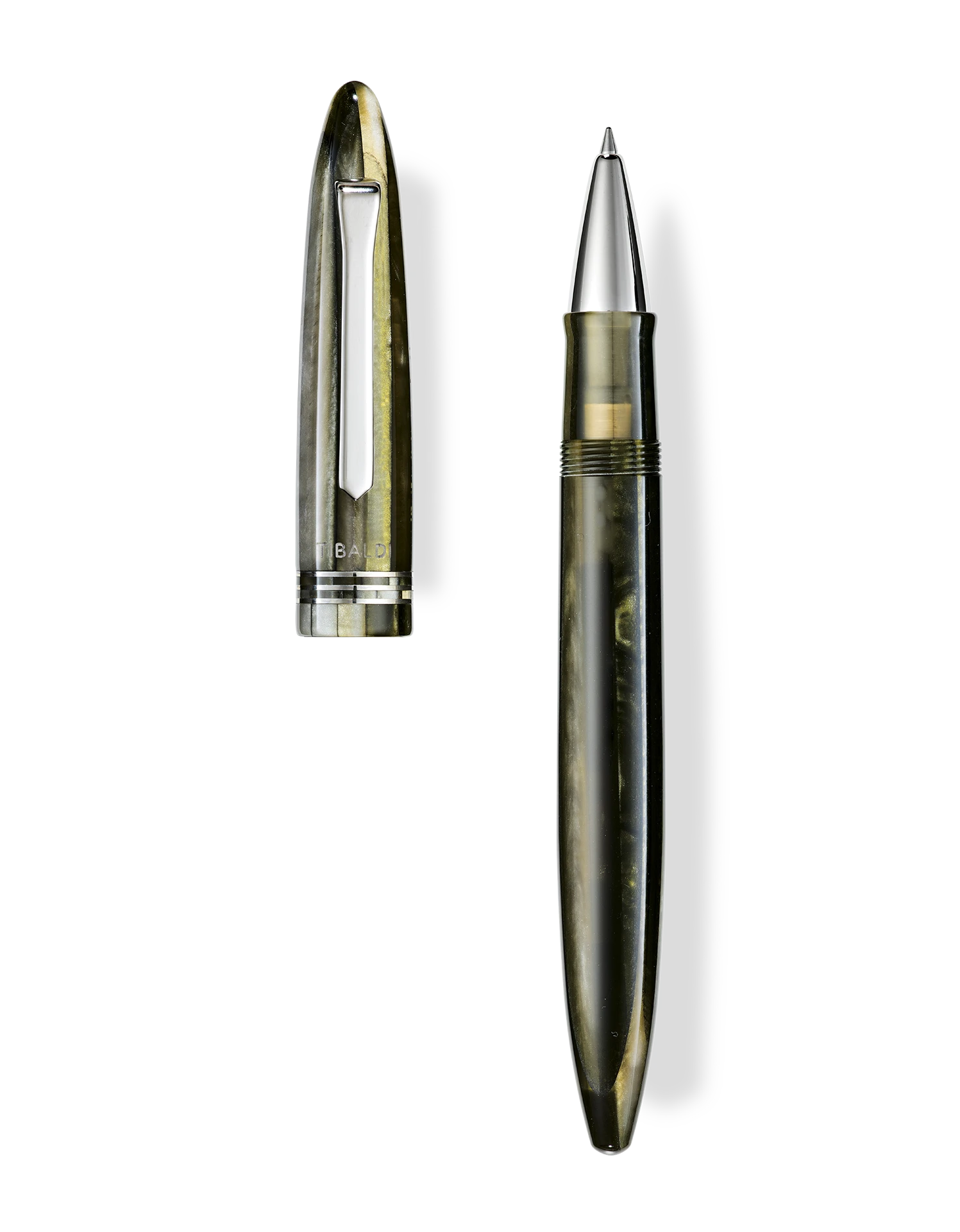 Tibaldi Bononia Martini Olive Resin Rollerball Pen 3 Tibaldi Bononia Martini Olive Resin Rollerball Pen