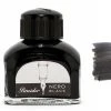 Pineider Fountain Pen Ink Bottle, 75ml Glass Bottle, Black 2 Pineider Fountain Pen Ink Bottle, 75ml Glass Bottle, Black -Noodlers Store BottleBlack