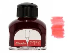 Pineider Fountain Pen Ink Bottle, 75ml Glass Bottle, Red