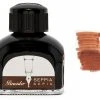 Pineider Fountain Pen Ink Bottle, 75ml Glass Bottle, Sepia 2 Pineider Fountain Pen Ink Bottle, 75ml Glass Bottle, Sepia -Noodlers Store BottleSepia