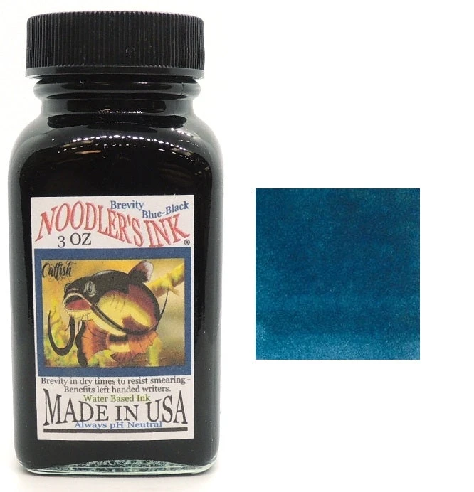 Noodlers Fountain Pen Ink Bottle - Brevity Blue Black 3 Noodlers Fountain Pen Ink Bottle - Brevity Blue Black