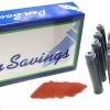 Pen Savings 24 Standard International Short Fountain Pen Ink Cartridges, Dragon Red -Noodlers Store DragonRed