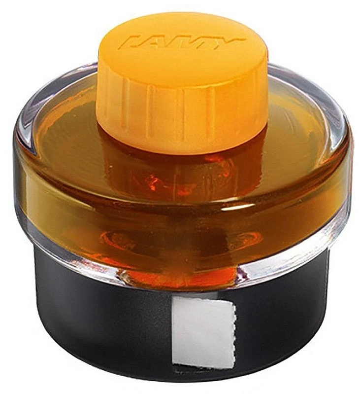 Lamy 50ml Fountain Pen Ink Bottle With Blotter Paper, Mango 3 Lamy 50ml Fountain Pen Ink Bottle With Blotter Paper, Mango