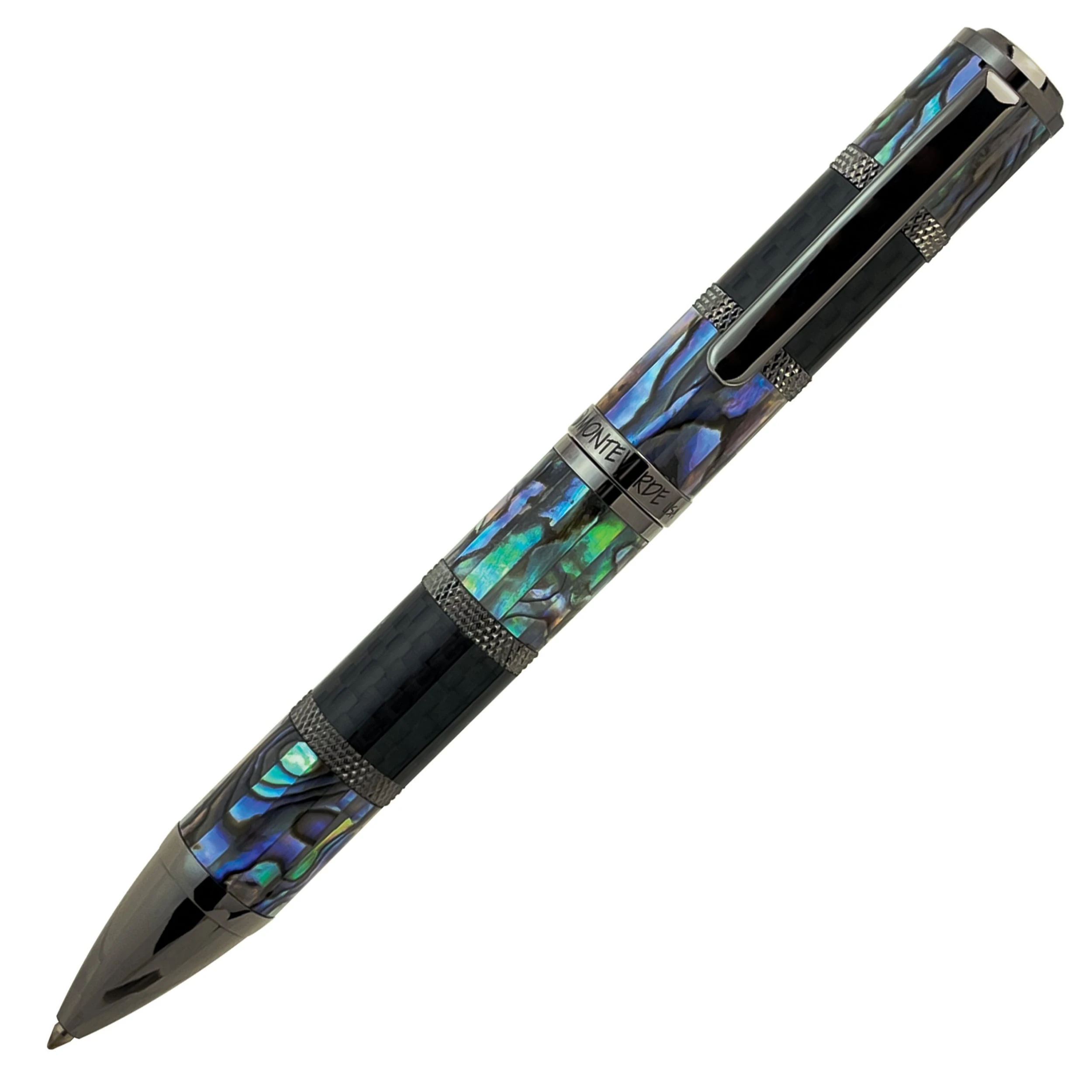 Monteverde Regatta Limited Edition Ballpoint Pen, Abalone Shell & Carbon Fiber 3 Monteverde Regatta Limited Edition Ballpoint Pen, Abalone Shell & Carbon Fiber