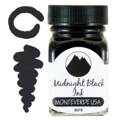 Monteverde 30ml Fountain Pen Ink Bottle, Midnight Black