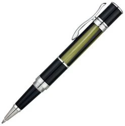 Monteverde Mini Jewelria Rollerball Pen - Green Stripe 5 Monteverde Mini Jewelria Rollerball Pen - Green Stripe -Noodlers Store Mini jewelria Green Stripe RB 2