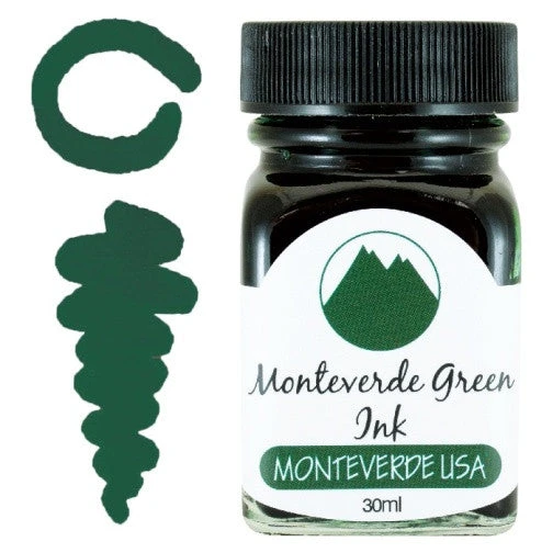 Monteverde 30ml Fountain Pen Ink Bottle, Monteverde Green 3 Monteverde 30ml Fountain Pen Ink Bottle, Monteverde Green