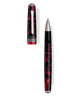 Tibaldi N60 Ruby Red Resin Rollerball Pen, Palladium Trim