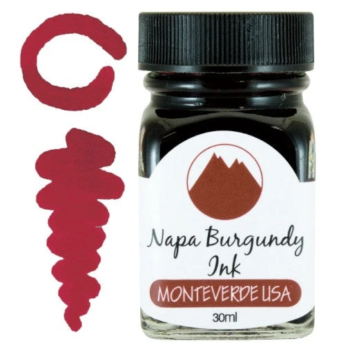 Monteverde 30ml Fountain Pen Ink Bottle, Napa Burgundy 3 Monteverde 30ml Fountain Pen Ink Bottle, Napa Burgundy