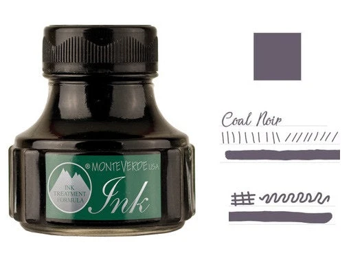 Monteverde 90ml Fountain Pen Ink Bottle, Coal Noir 3 Monteverde 90ml Fountain Pen Ink Bottle, Coal Noir