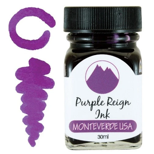 Monteverde 30ml Fountain Pen Ink Bottle, Purple Reign 3 Monteverde 30ml Fountain Pen Ink Bottle, Purple Reign