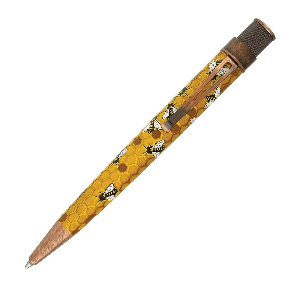 Retro 51 Tornado Rescue Ballpoint Pen, Honey Bee 3 Retro 51 Tornado Rescue Ballpoint Pen, Honey Bee