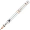 Stipula Suprema Nuda Limited Edition Fountain Pen, Clear Demo, Rose Gold Trim, Medium 14K Nib -Noodlers Store ST Suprema Nuda ClearRoseGold FP FS 53342.1574800711