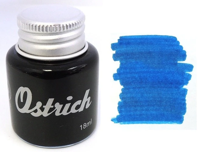 Ostrich Fountain Pen Ink Bottle, 18ml, Sea Of Okinawa Blue 3 Ostrich Fountain Pen Ink Bottle, 18ml, Sea Of Okinawa Blue