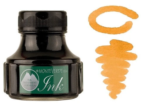 Monteverde 90ml Gemstone Fountain Pen Ink Bottle, Topaz 3 Monteverde 90ml Gemstone Fountain Pen Ink Bottle, Topaz