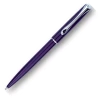 Diplomat Traveller Ballpoint Pen, Deep Purple & Chrome -Noodlers Store TravellerDeeppurpleBPfrontclip