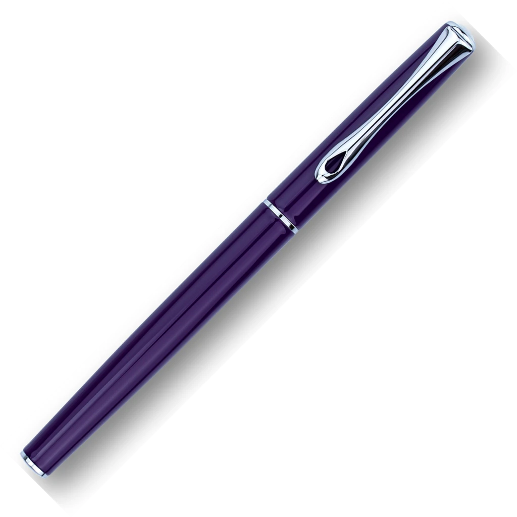 Diplomat Traveller Fountain Pen, Deep Purple & Chrome 4 Diplomat Traveller Fountain Pen, Deep Purple & Chrome - Image 2