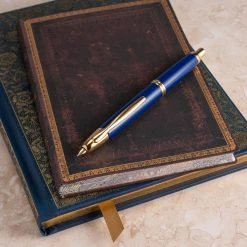 Pilot Vanishing Point Retractable Fountain Pen, Blue & Gold -Noodlers Store VanishingPoint Gold Blue Book